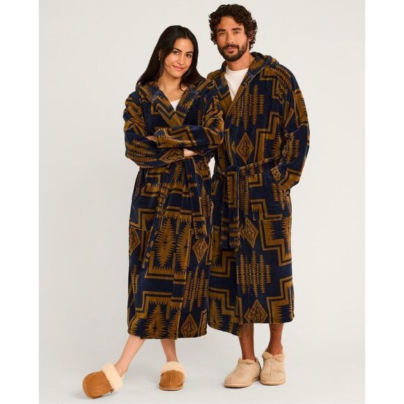 NWT Pendleton UNISEX HARDING COTTON TERRY VELOUR ROBE Size S/M - Picture 1 of 16